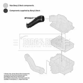 BORG & BECK bth1647 -  Рукав воздухозаборника, воздушный фильтр